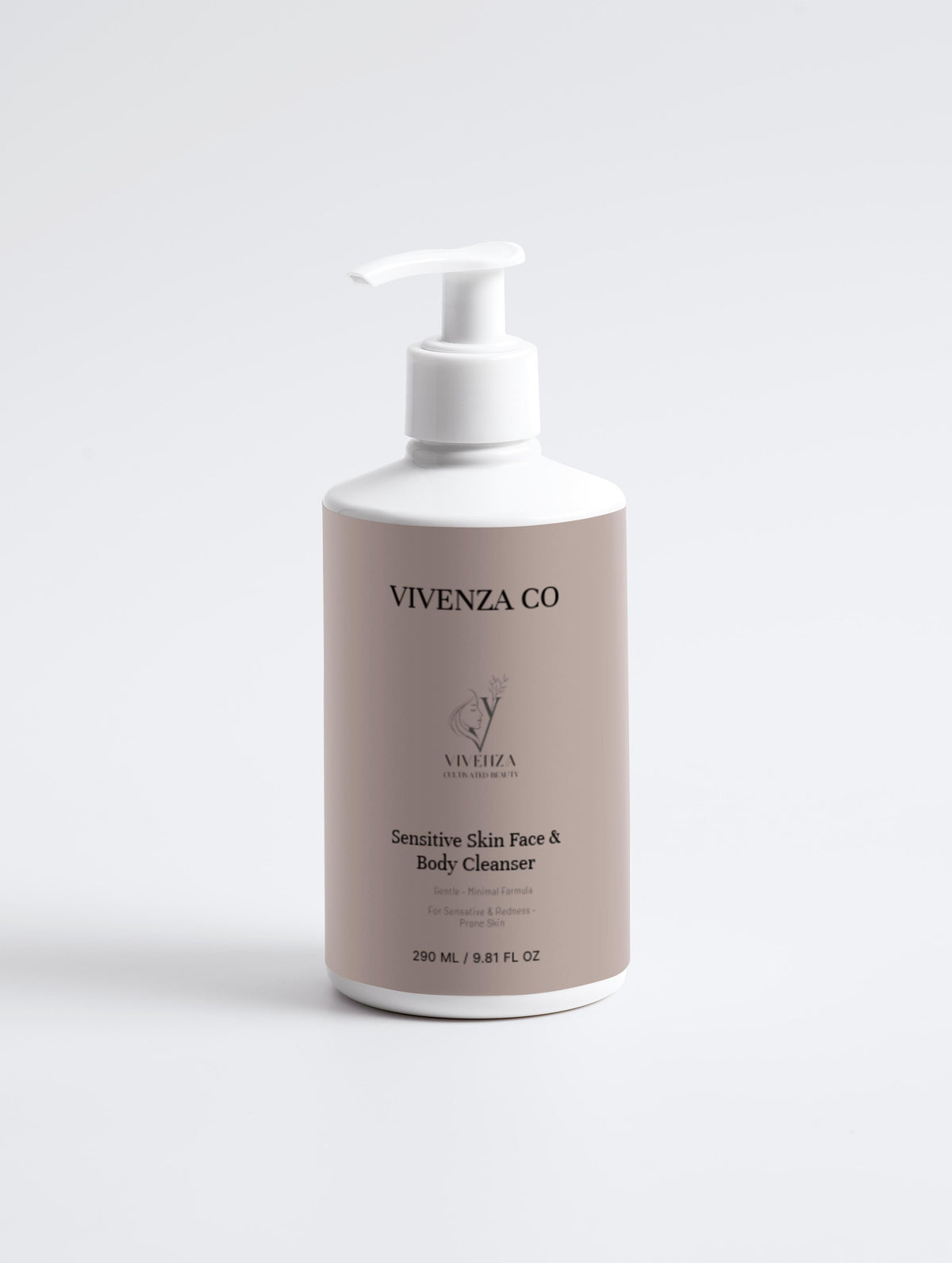 VIVENZA CO Sensitive Skin Face & Body Cleanser – Gentle Minimalist Formula