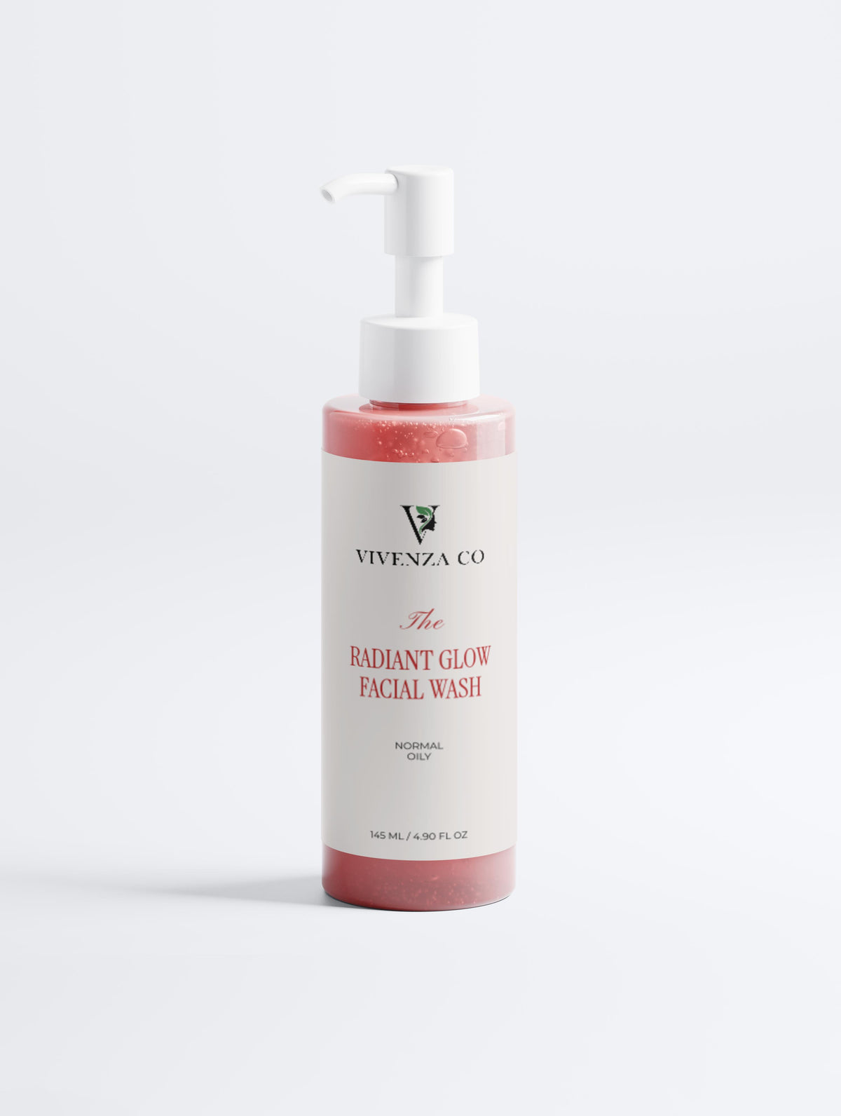 VIVENZA CO- Radiant Glow Facial Wash – Gentle Hydrating Cleanser for Oily & Normal Skin | Aloe, Blackberry Extract & Natural Ingredients
