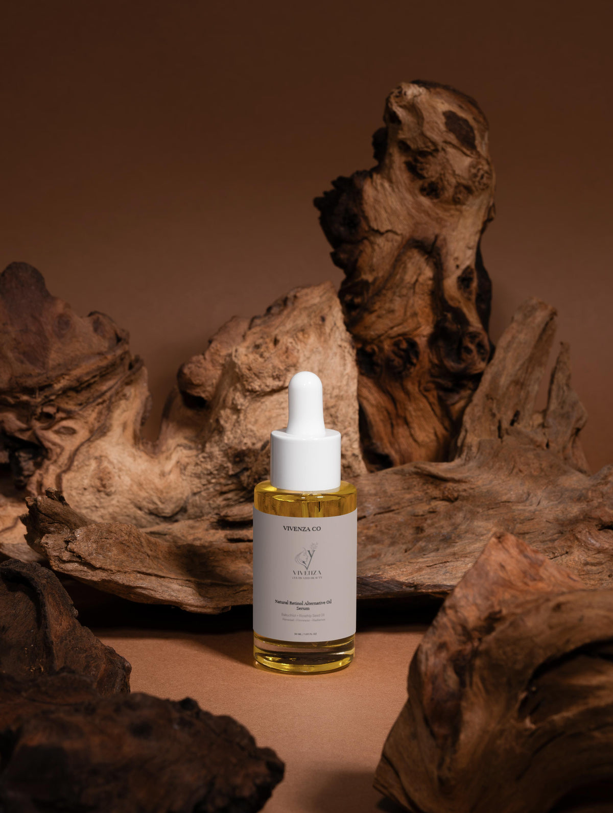 VIVENZA CO Natural Retinol Alternative Oil Serum with Bakuchiol – Nourishing Facial Oil for Smoother-Looking Skin