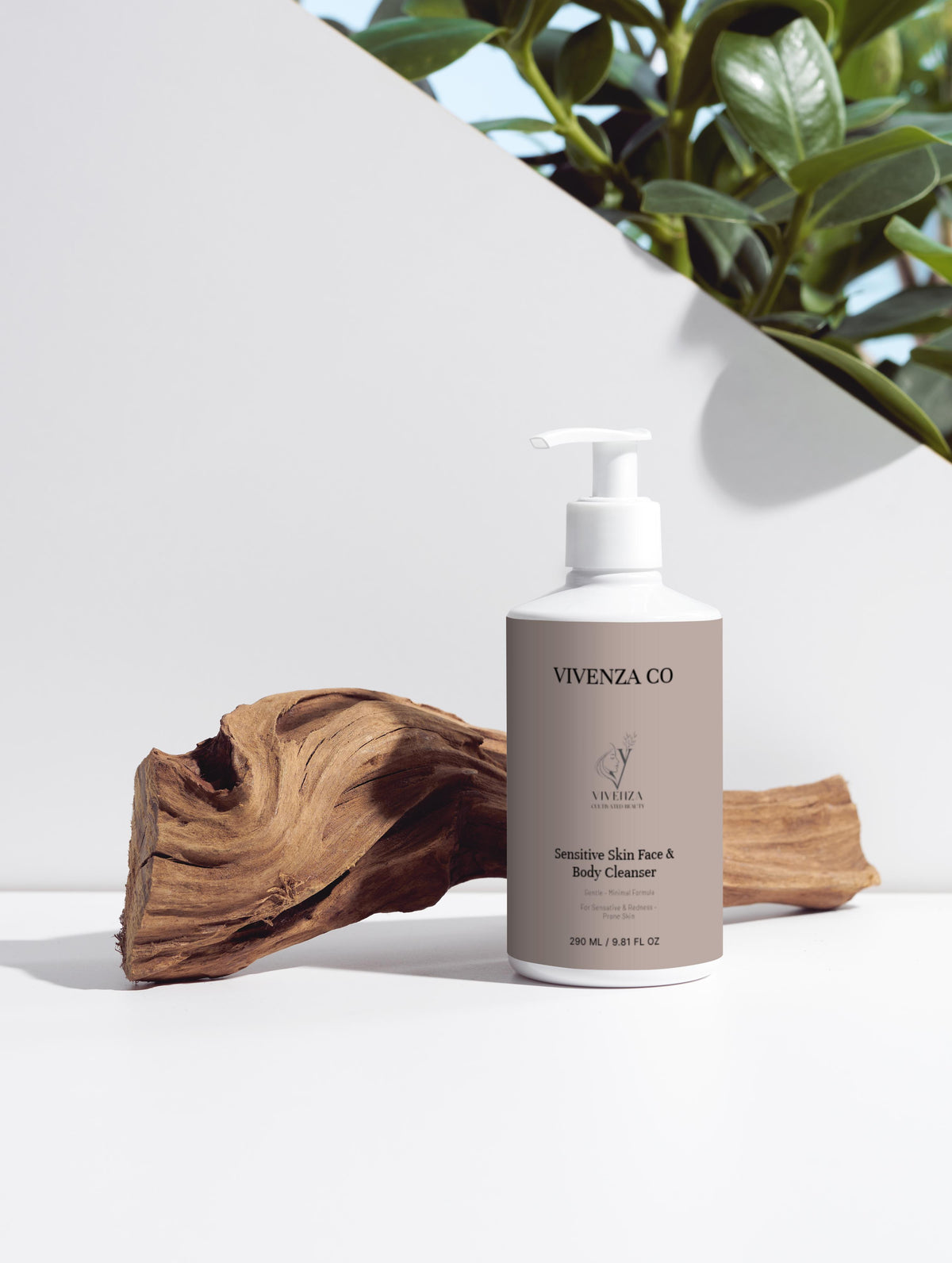 VIVENZA CO Sensitive Skin Face & Body Cleanser – Gentle Minimalist Formula