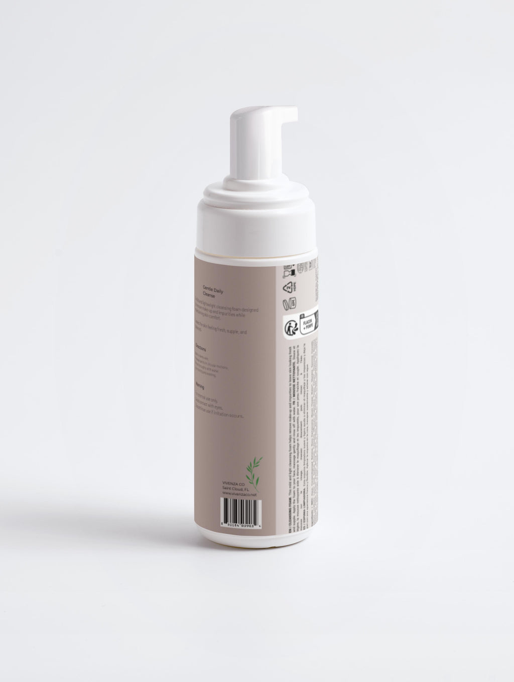 VIVENZA CO Gentle Cleansing Foam – Face Wash with Rose Flower Water