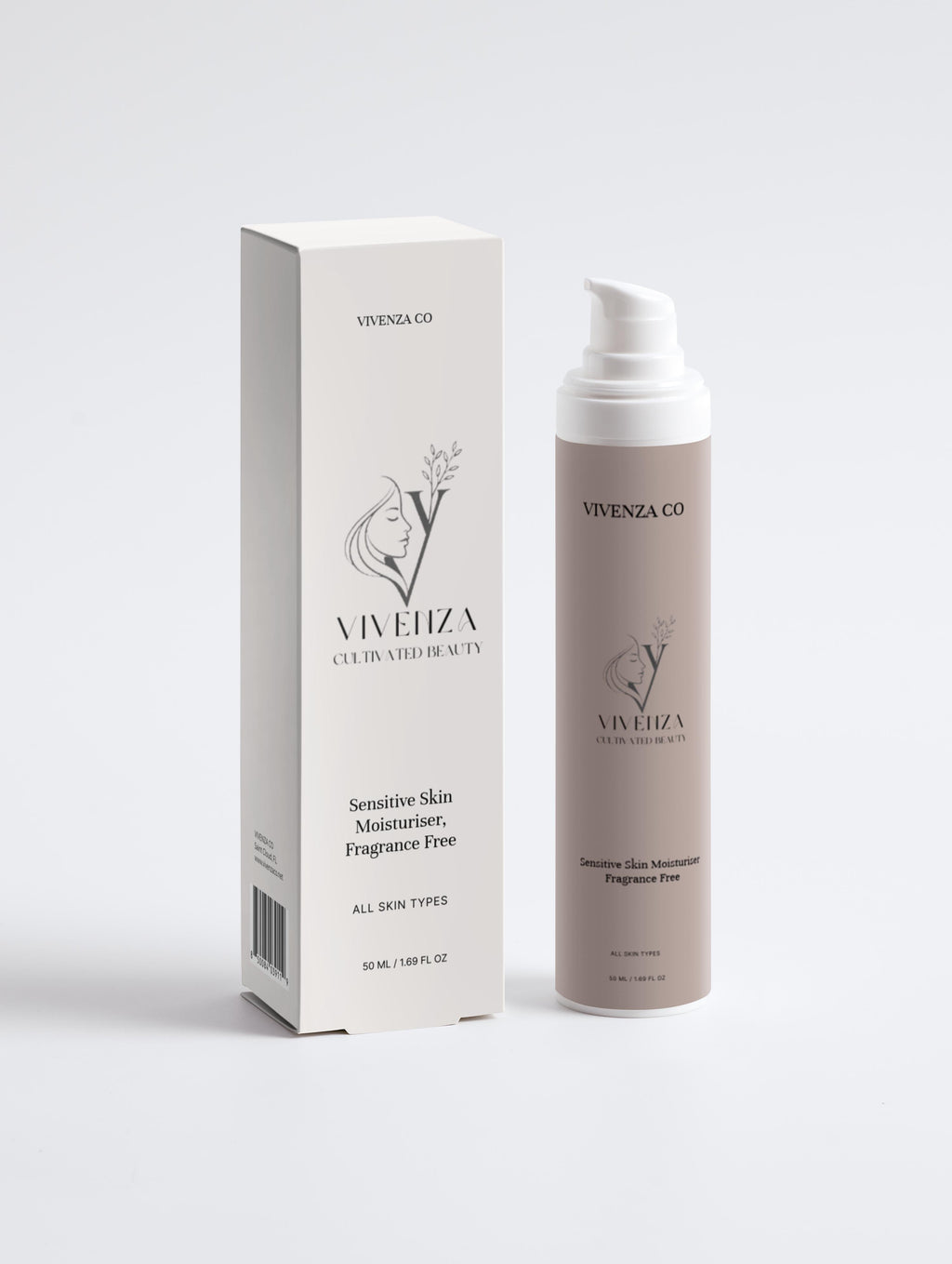 VIVENZA CO Sensitive Skin Moisturiser – Fragrance-Free Hydrating Face Cream