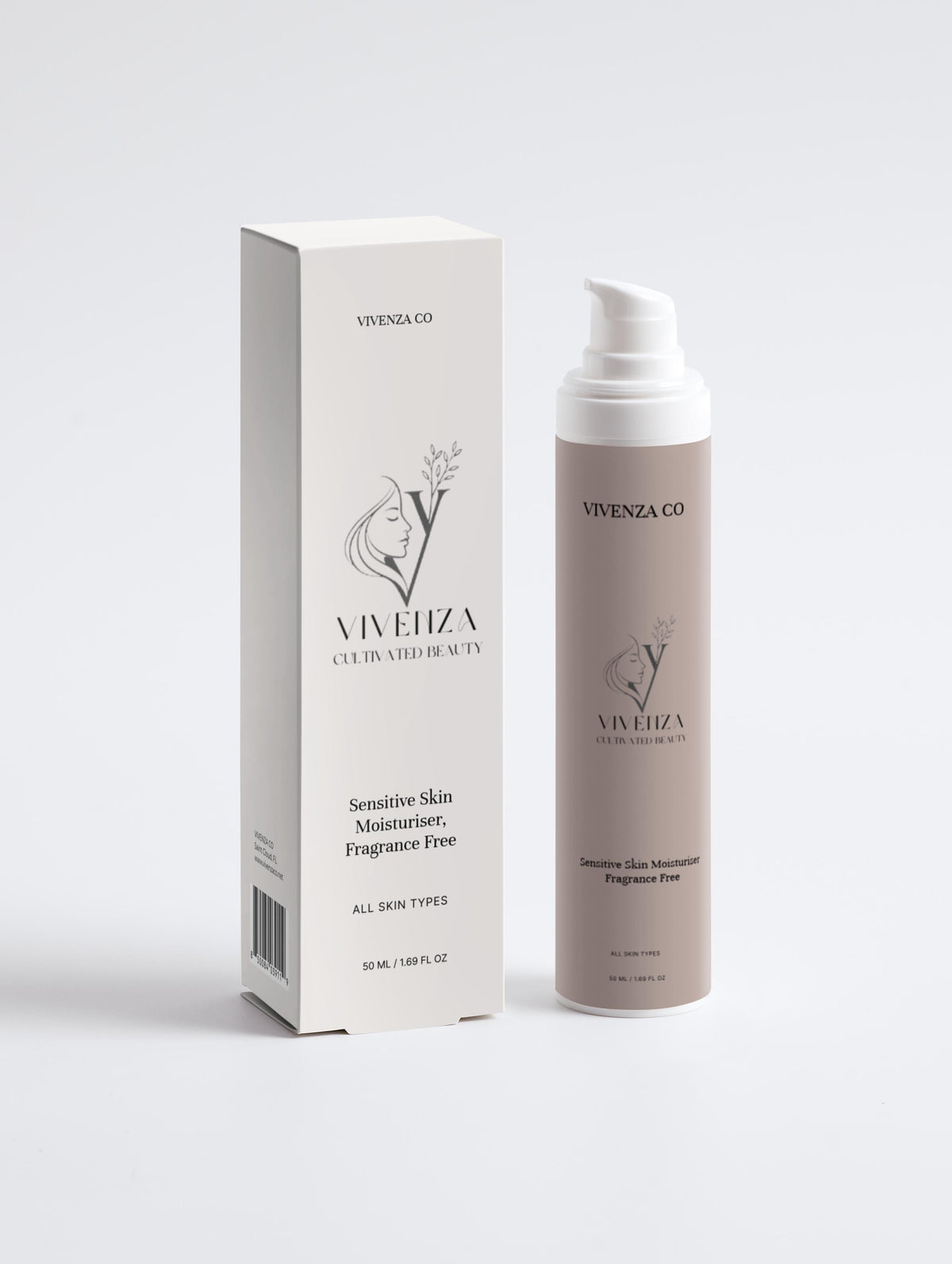 VIVENZA CO Sensitive Skin Moisturiser – Fragrance-Free Hydrating Face Cream