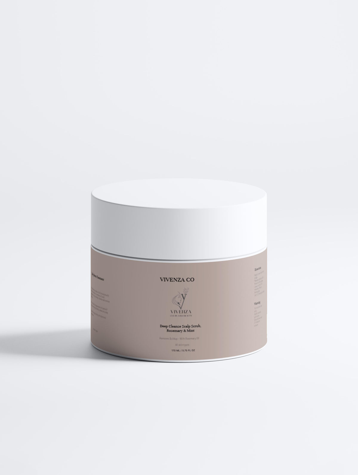 VIVENZA CO Scalp Scrub with Rosemary & Mint – Exfoliating Hair & Scalp Cleanser