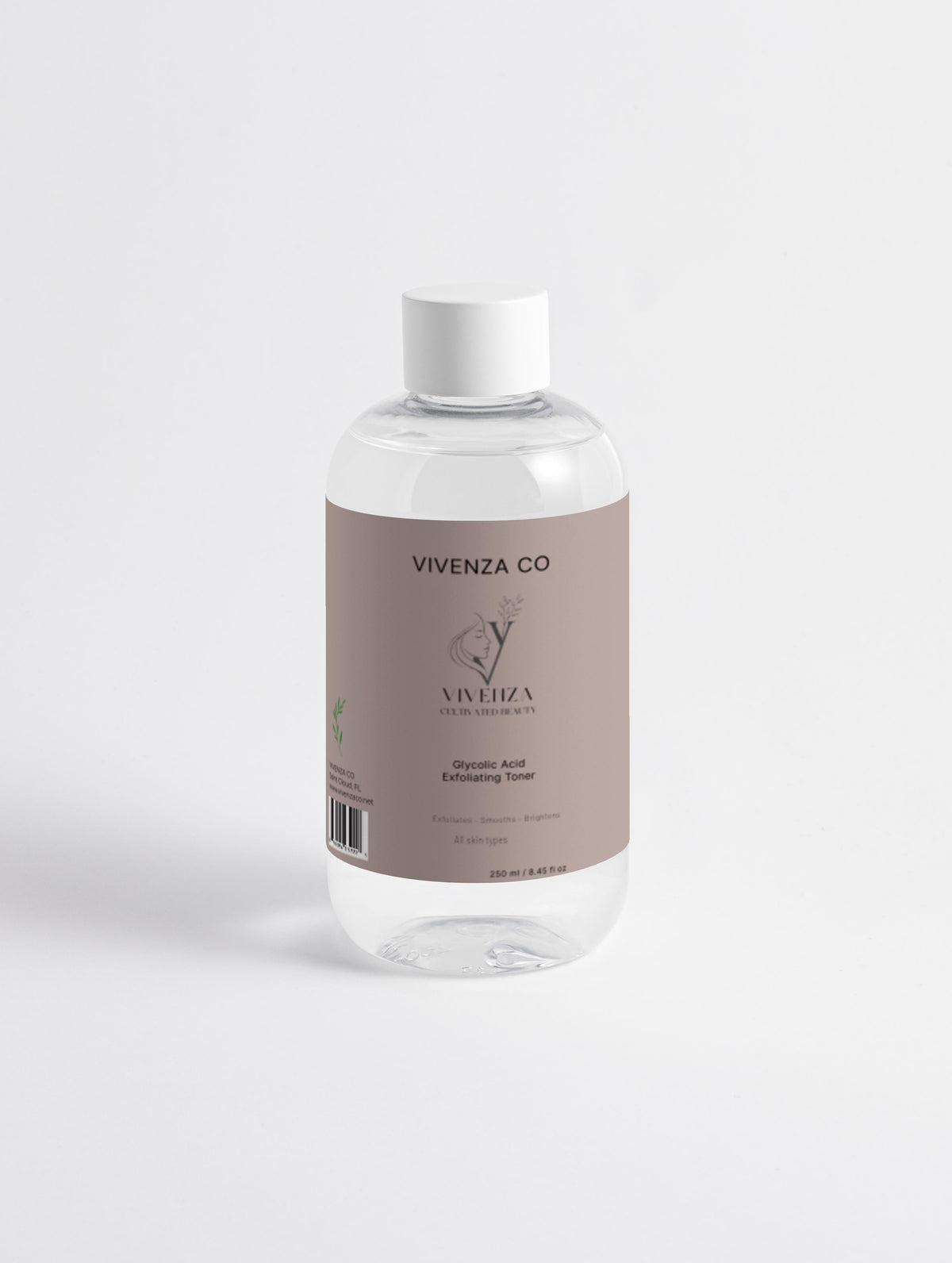 VIVENZA CO Glycolic Acid Toner – Lightweight Liquid Exfoliating Toner for Smoother-Looking Skin