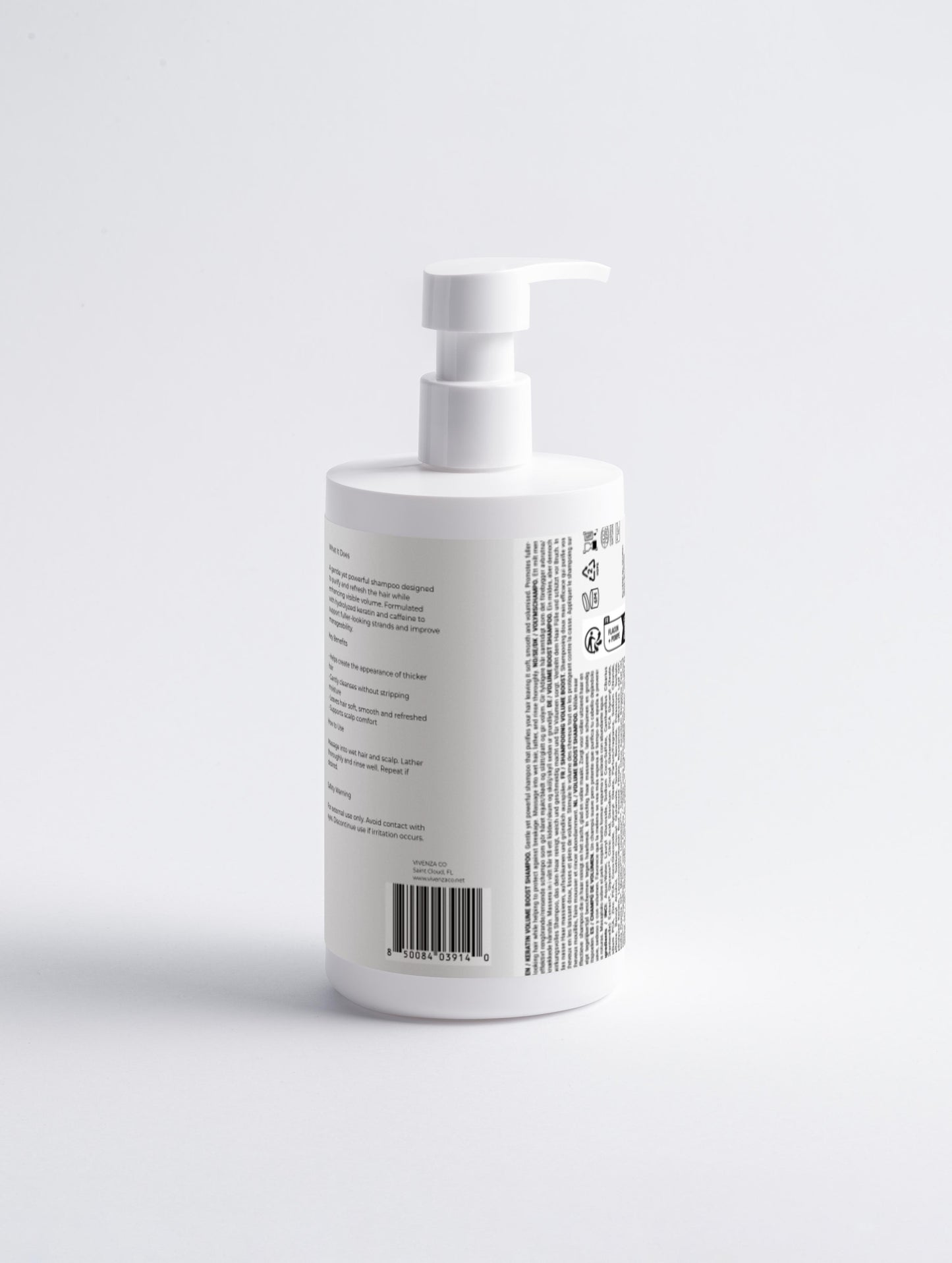 VIVENZA CO Keratin Volume Boost Shampoo – Lightweight Volumizing Cleanser
