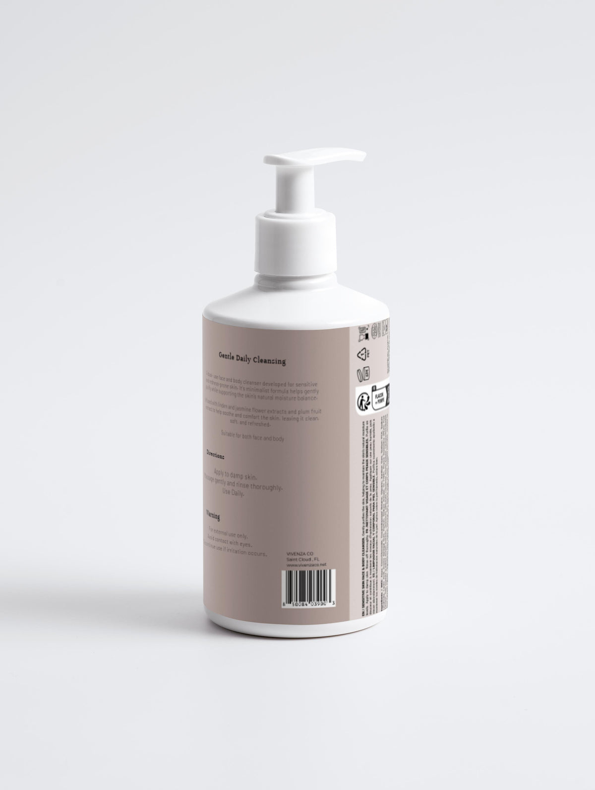 VIVENZA CO Sensitive Skin Face & Body Cleanser – Gentle Minimalist Formula