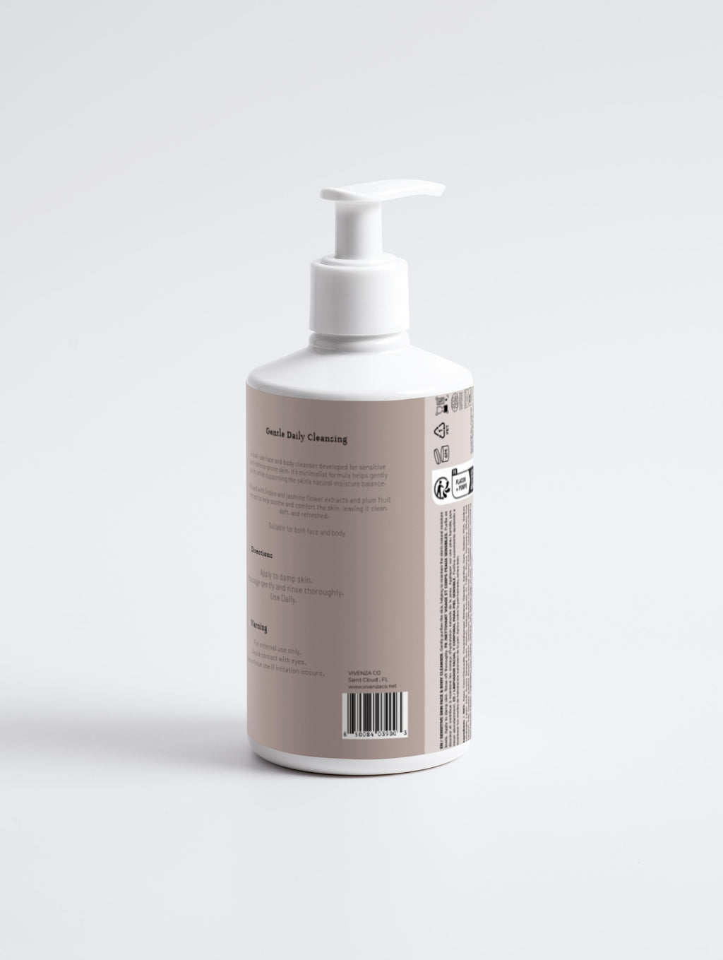 VIVENZA CO Sensitive Skin Face & Body Cleanser – Gentle Minimalist Formula