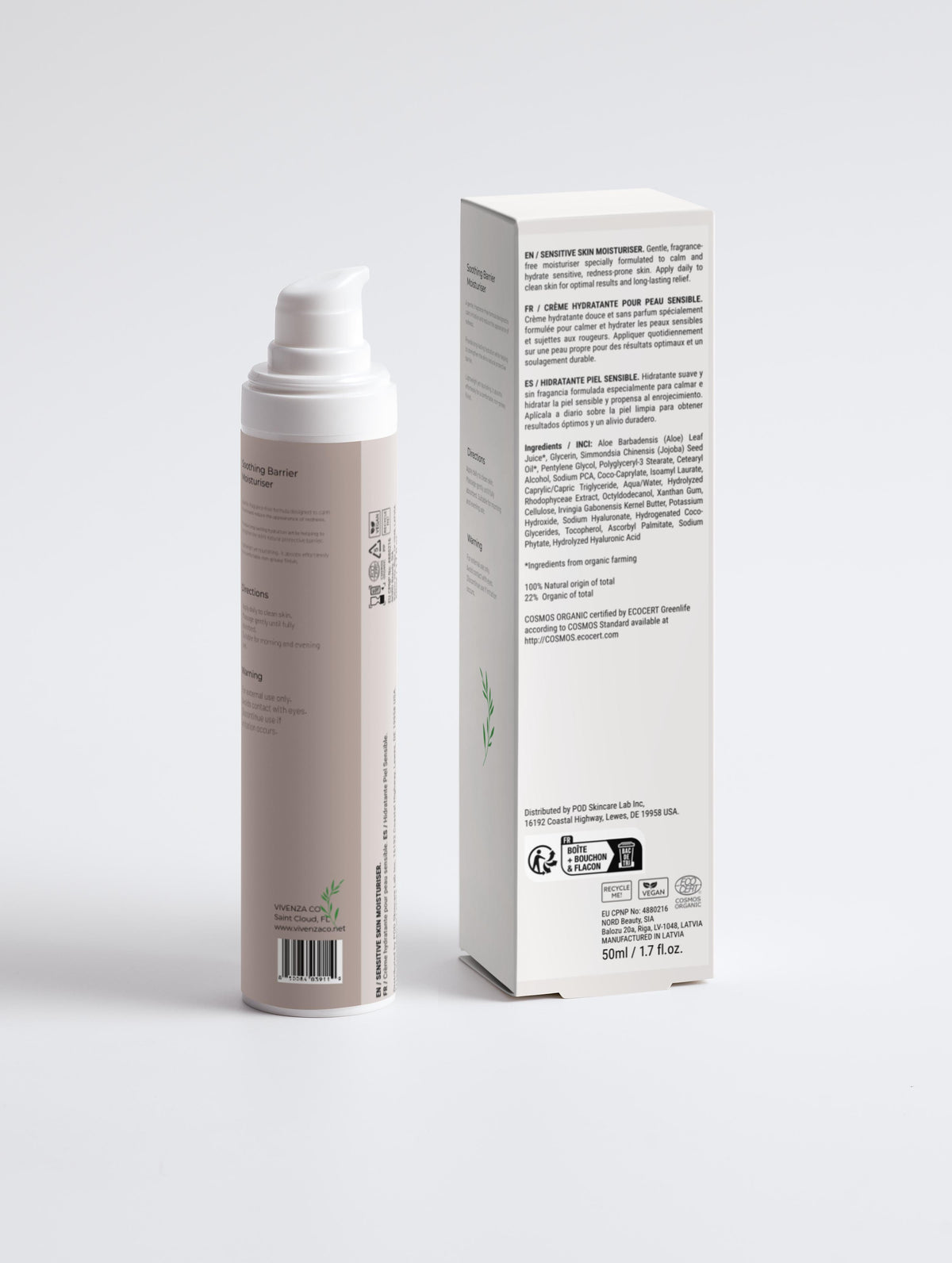 VIVENZA CO Sensitive Skin Moisturiser – Fragrance-Free Hydrating Face Cream