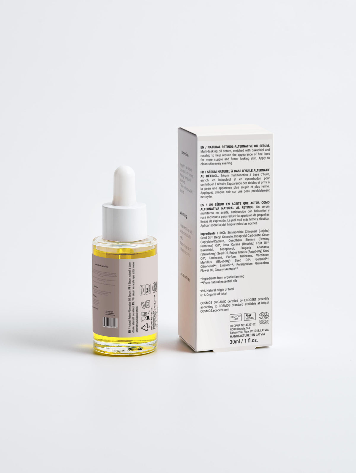VIVENZA CO Natural Retinol Alternative Oil Serum with Bakuchiol – Nourishing Facial Oil for Smoother-Looking Skin